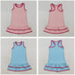 Baby Girl Sleeveless Ruffle Knee Length Dress Sibling Yoga Active Summer Clothes RTS