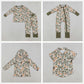 Sibling Boys Kids Green Orange Camo Shirt Pajamas Set Hunting Clothes RTS