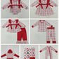Sibling Girls Kids Toddler Long Sleeves Santa Bows Sibling Christmas Blanket Romper Dress Set RTS