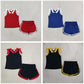 Sibling Baby Girls Kids Sleeveless Bows Shirts Shorts Cotton Sets Summer Clothes RTS