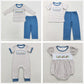 Baby Boy Girl Toddler Embroidery Ducks Stripes Sibling Romper Set Clothes RTS
