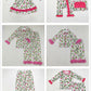 Boys Girls Adult Family Christmas Green Face Sibling Dress Romper Set Kids Pajamas RTS