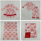 Sibling Baby Girls Kids Santa Plaid Christmas Dress Set Pajamas  Blanket Clothes RTS
