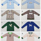 Sibling Boys Kids Long Sleeves Embroidery Dogs Ducks Deer Hunting Shirt Tops RTS