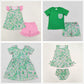 Baby Boy Girl Green Fish Sibling Summer Outfits Clothes Sets