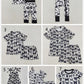 Sibling Kids Girls Adult Woman Black Bows Matching Family Mama and Me Romper Jumpsuit Sets RTS