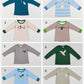Sibling Boys Kids Long Sleeves Embroidery Ducks Dogs Deer Hunting Shirt Tops