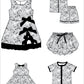 ( Moq 5 Each Style ) Baby Boys Girls Kids Football Sibling Shorts Romper Bows Dresses Set Team Grey Clothes