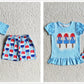 July 4th Baby Girl Boy USA Sibling Popsicles Shorts Clothes Set