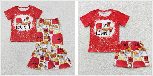 Baby Boy Girl Short Sleeves Chips Summer Sibling Clothes Sets