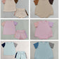 Sibling Baby Boys Girls Short Sleeves Cotton Rompers Sets Summer Clothes RTS