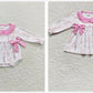 Sibling Baby Girls Kids Long Sleeves Soldier Pink Bows Christmas Romper Set Clothes RTS