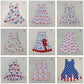 Sibling Baby Girls Kids Bows Popsicle 4th of July Yoga Active Shorts Knee Length Dresses