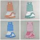 Sibling Baby Girls Stripes Tops Ruffle Bow Skirts Shorts Yoga Active Clothes Sets RTS