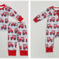 Sibling Kids Toddler Hearts Trucks Valentine's Zipper Romper Pajamas Sets RTS