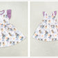 Baby Girls Dogs Flowers Sibling Dresses Clothes Sets