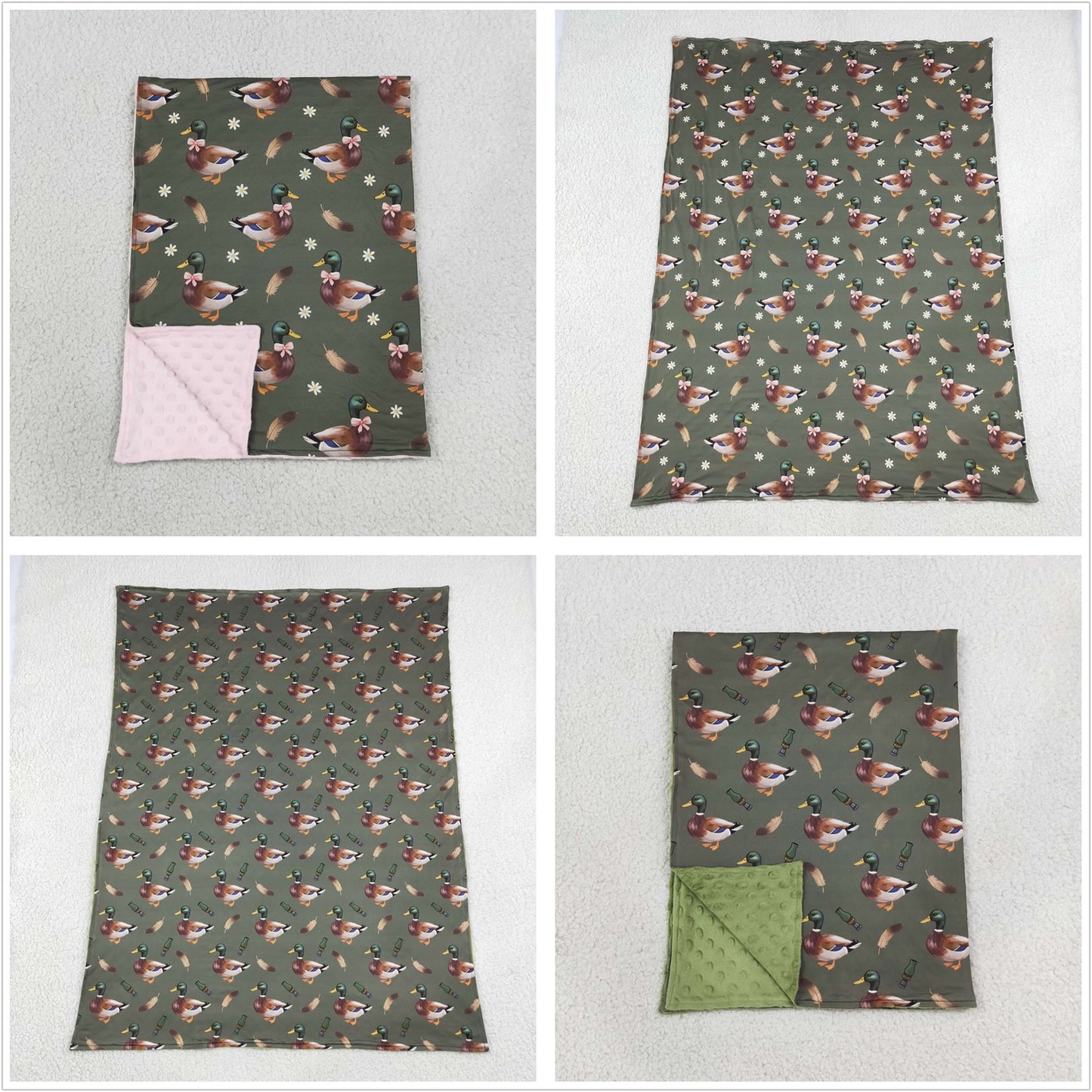Sibling Baby Boys Girls Toddler Ducks Blankets RTS