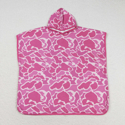 Baby Girl Pink Camo Terry Swim Towel Cover Ups