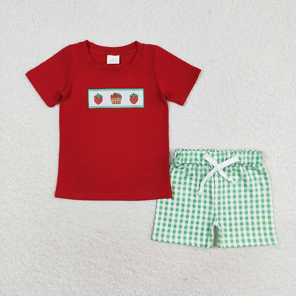 Baby Boy Girl Strawberry Cake Sibling Brother Romper Set