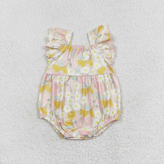 Baby Girl Flower One Piece Summer Bubble Romper