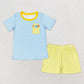 Baby Boy Pencil Stripes Shirt Back To School Shorts Set