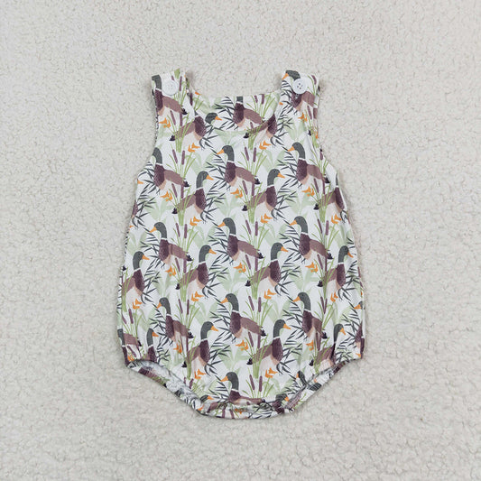 Baby Boy Sleeveless Ducks One Piece Romper