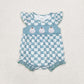Baby Girl Green Short Sleeves Pumpkins Sibling Romper Set