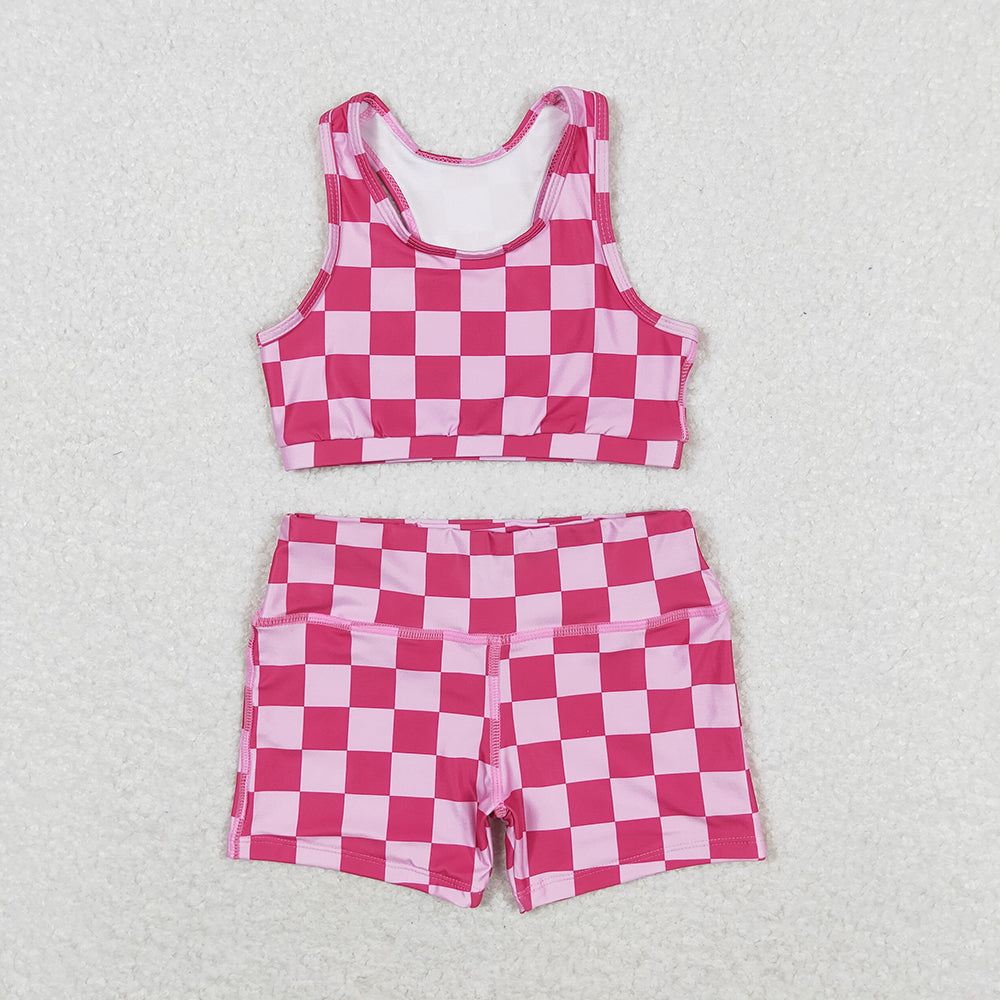 Baby Girl Sleeveless Sports Crop Tops Shorts Sibling Set