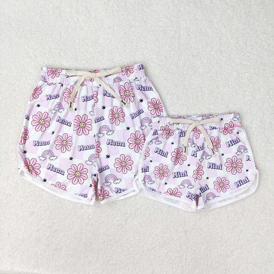 Mama & Mini Flower Rainbow Summer Shorts