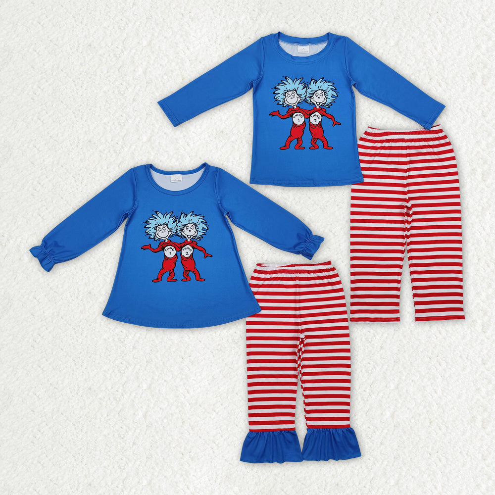 Baby Boy Girl Long Sleeves Dr Reading Sibling Clothes Set