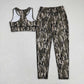 Adult Women Camo Tops Pants Yoga Sports Set