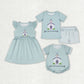 Baby Boy Girl Short Sleeves Church Sibling Dress Romper Set