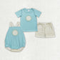 Baby Boy Embroidery Sunshine Summer Brother Romper Set