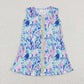 Baby Girl Water Flowers Summer Sibling Dress Set