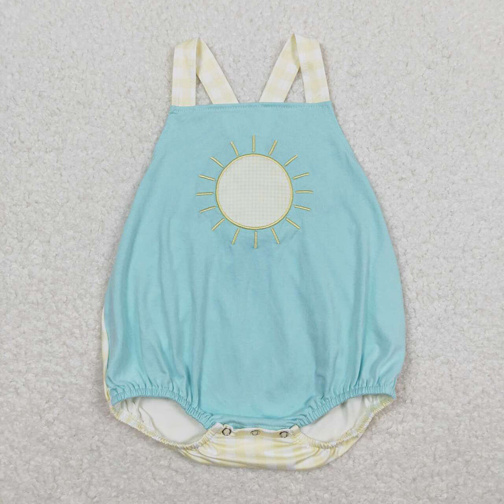 Baby Boy Embroidery Sunshine Summer Brother Romper Set