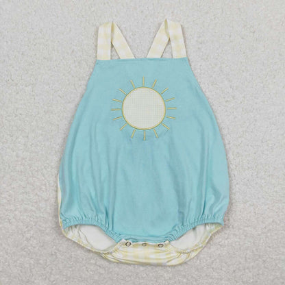 Baby Boy Embroidery Sunshine Summer Brother Romper Set