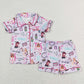 Mommy & Me Baby Girl Adult Singer Buttons Top Shorts Pajamas Set