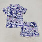 Baby Girl Singer Buttons Shirt Shorts Pajamas Summer Set