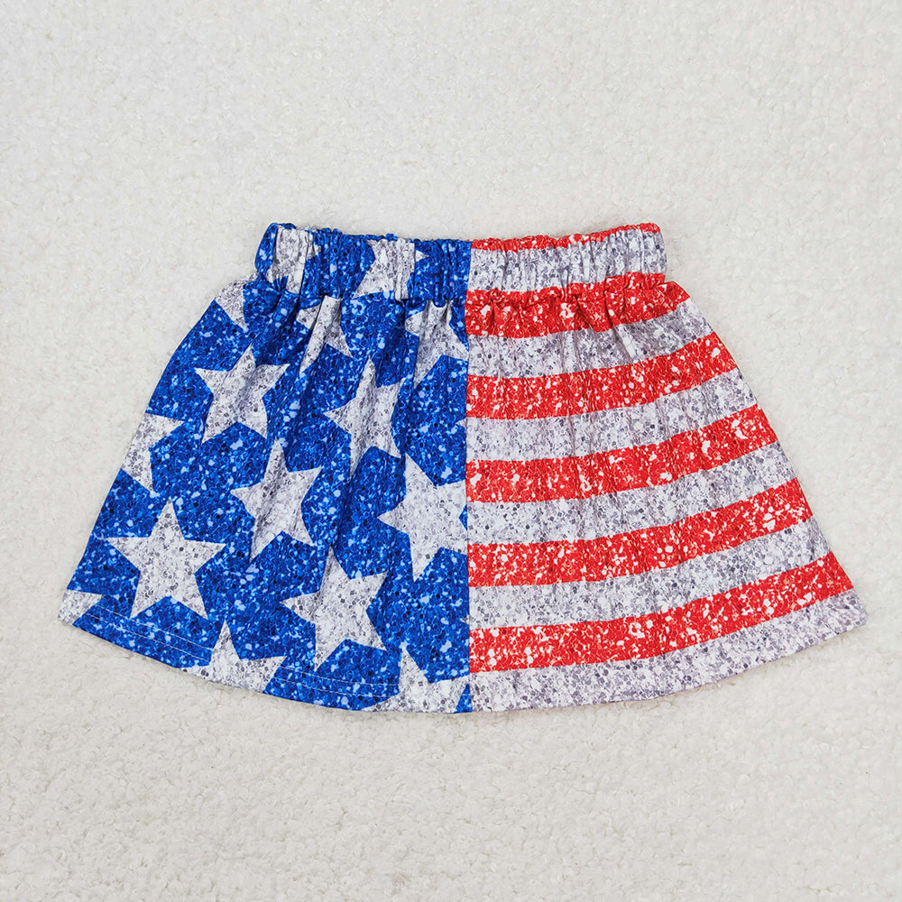 Baby Girl July 4th Stars Stripes Skirt