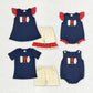 Baby Boy Girl Embroidery Crawfish Sibling Sister Brother Set