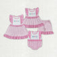 Baby Girl Crabs Sibling Pink Romper Dress Clothes Set