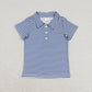 Baby Boy Blue Stripes Short Sleeves Tee Shirt