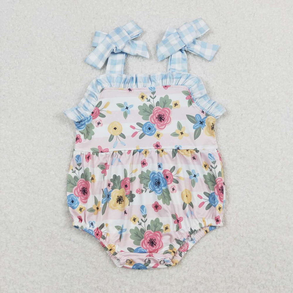 Baby Girl Flowers Sister Sibling Romper Dress Set