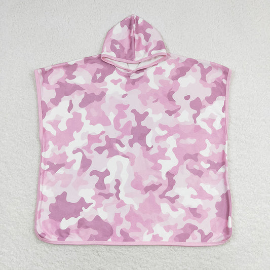 Baby Girl Pink Camo Terry Swim Towel Cover Ups