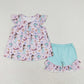 Baby Girl Princess Sibling Sister Shorts Summer Set