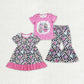 Baby Girl Western Smile Cow Sibling Sister Dress Set