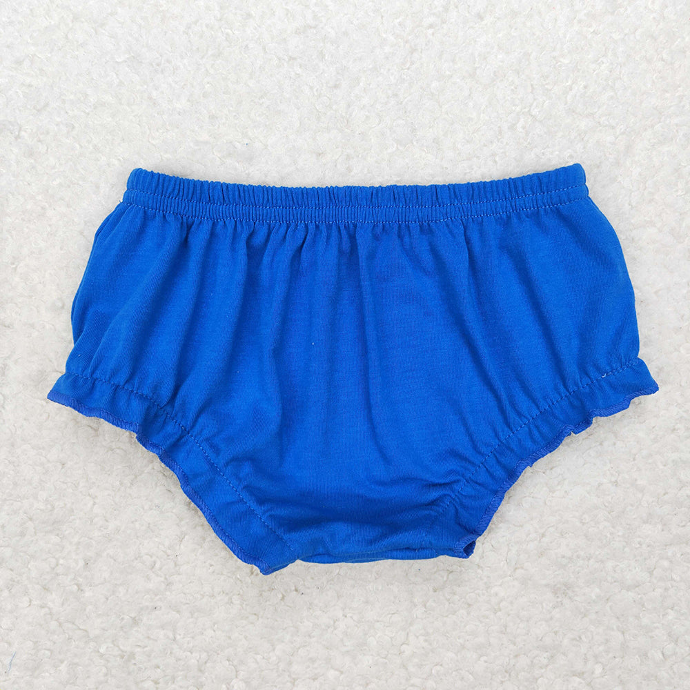 Baby Girl Blue Cotton Bummies Shorts