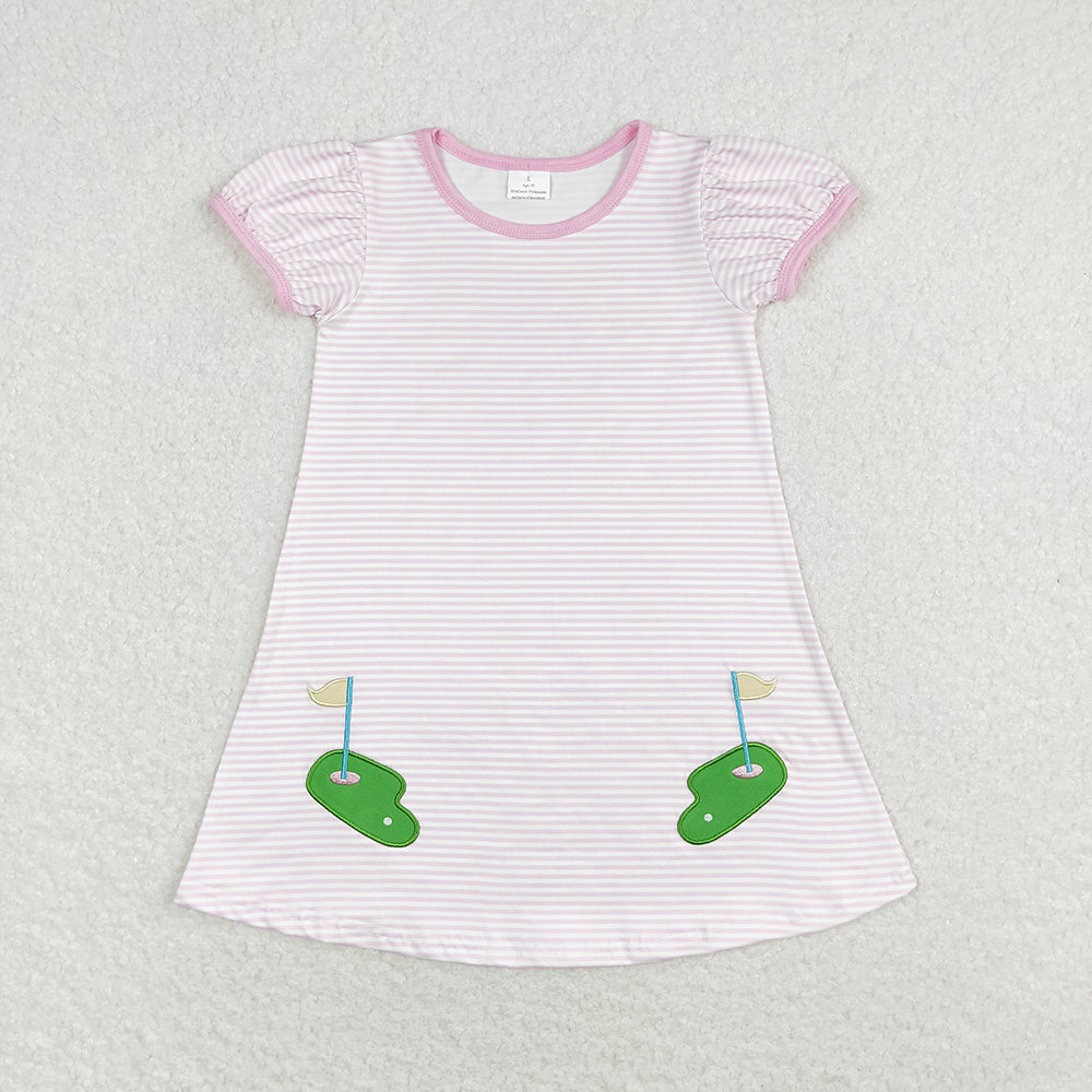 Baby Boy Girl Embroidery Golf Summer Sibling Set Dress