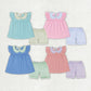 Baby Girl Sibling Sister Short Sleeves Cotton Tunic Shorts Set