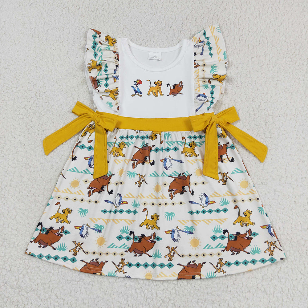 Baby Girl Lions Short Sleeves Dress